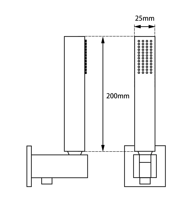 IVANO Square Handheld Shower - Specification