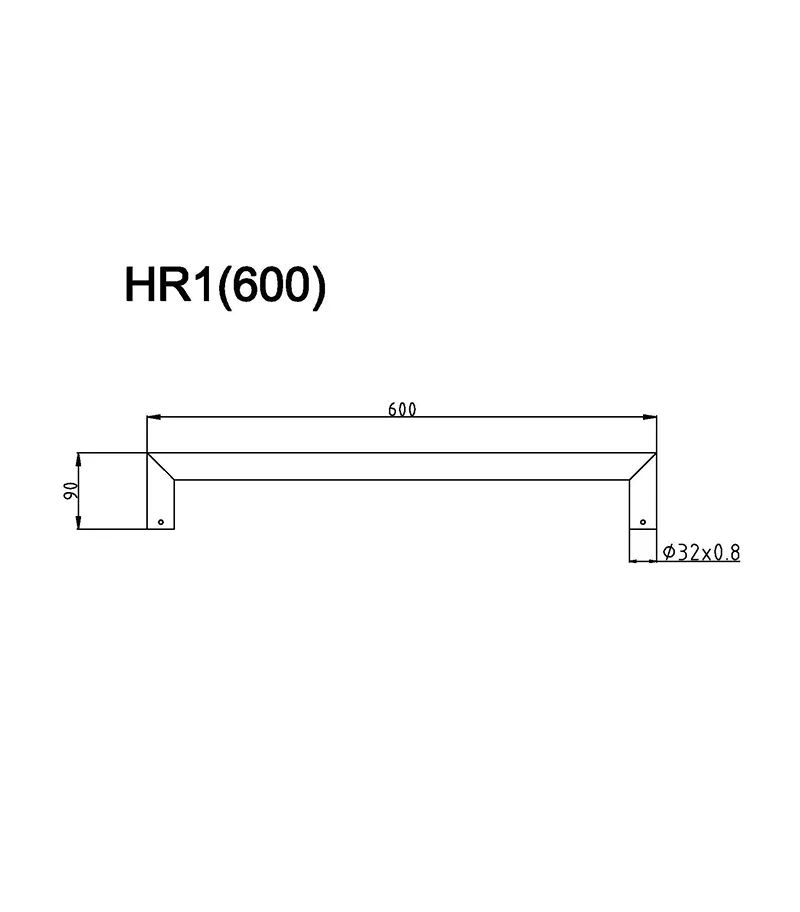 Single Round Heated Towel Rail