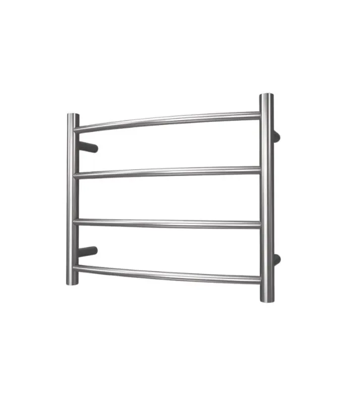 Round & Curved Towel Rack 4 Bars - Chrome