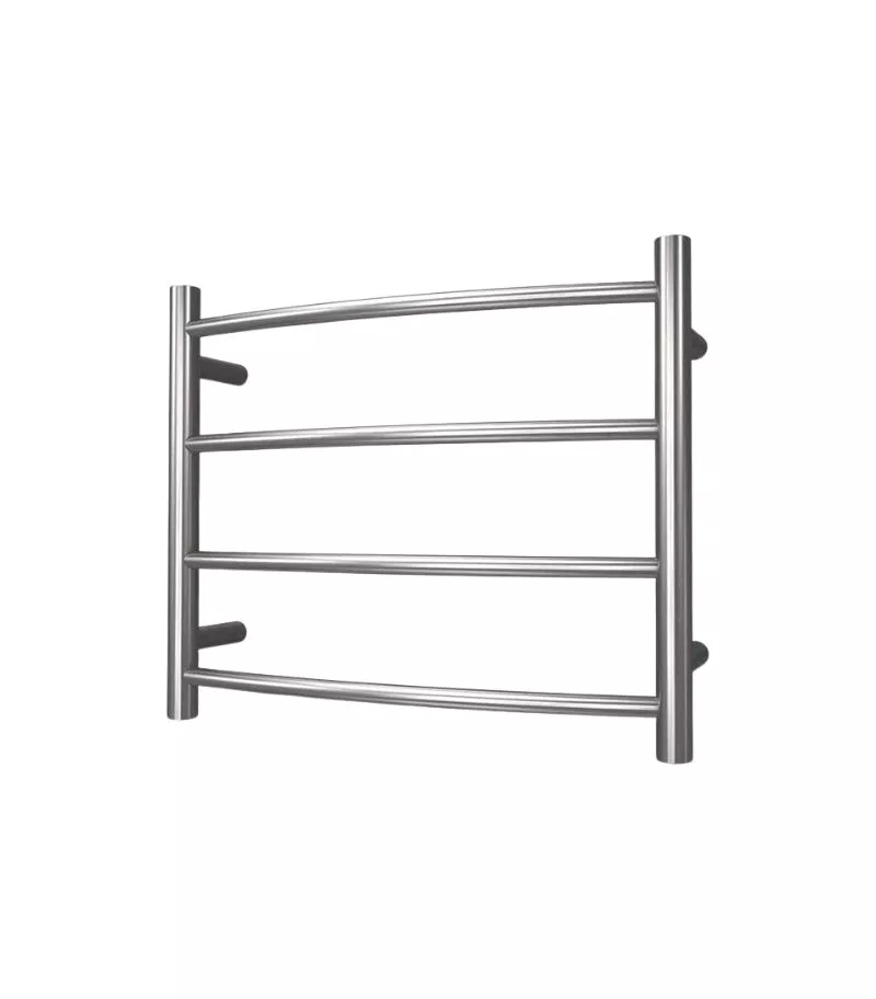 Round & Curved Towel Rack 4 Bars - Chrome