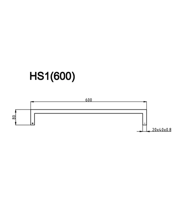 Single Square Heated Towel Rail