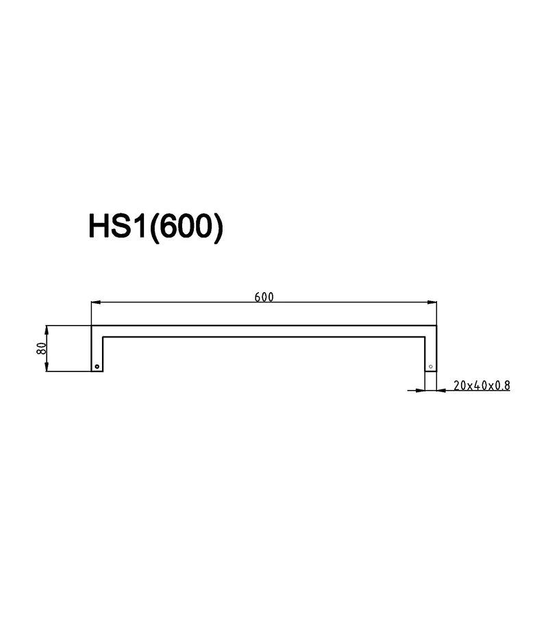 Single Square Heated Towel Rail