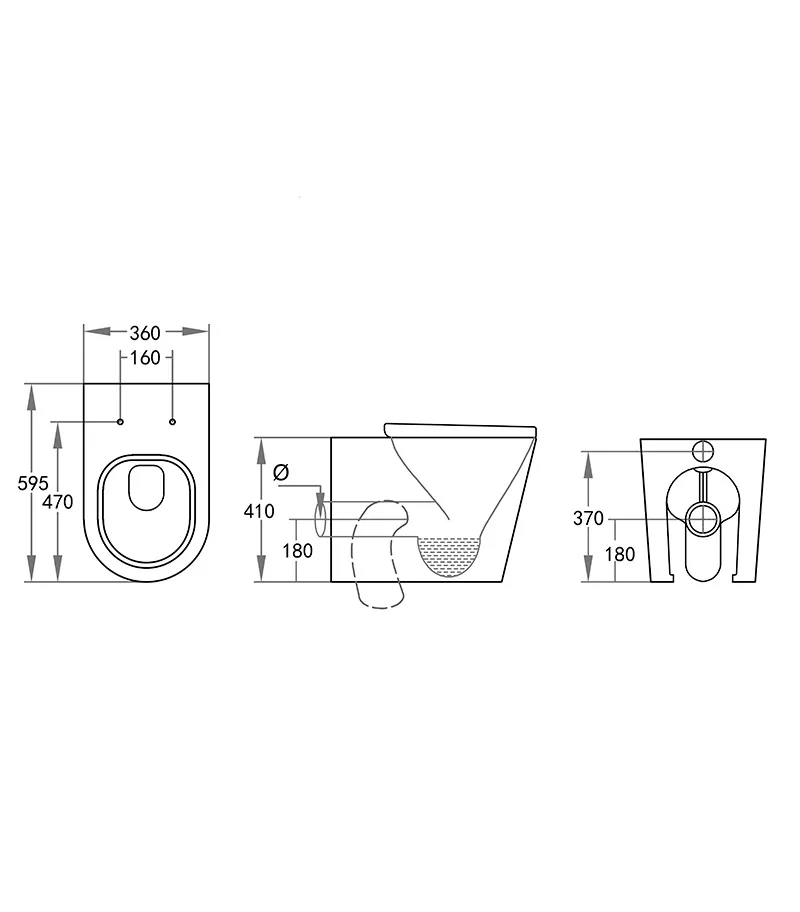 Avery Box Rim Floorstanding Toilet Pan - Specification