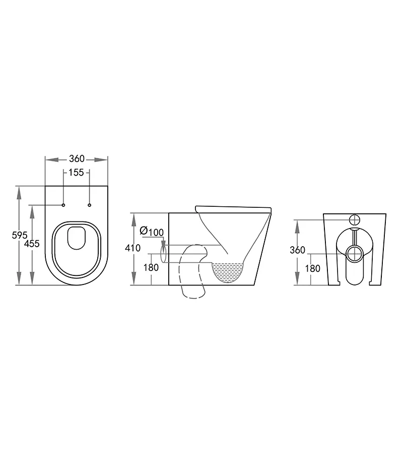Veda Tornado Floorstanding Toilet Pan - Specification