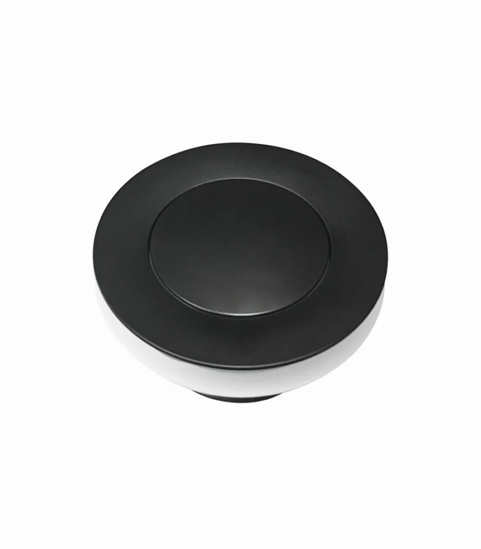 40mm Non Overflow Pop Up Bath Waste - Matt Black Topview