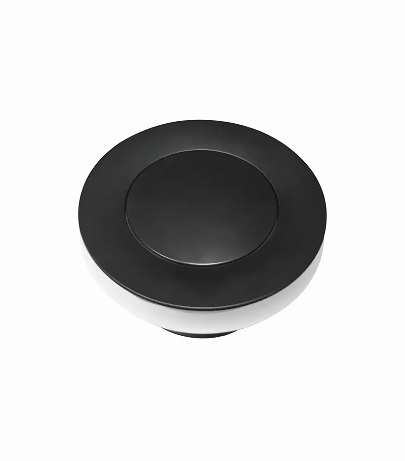 40mm Non Overflow Pop Up Bath Waste - Matt Black Topview