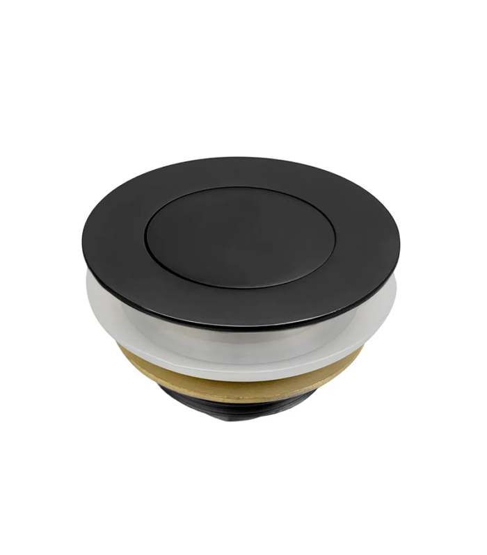 40mm Non Overflow Pop Up Bath Waste - Matt Black