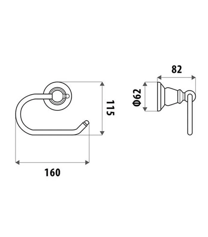 Noosa Chrome Toilet Roll Holder