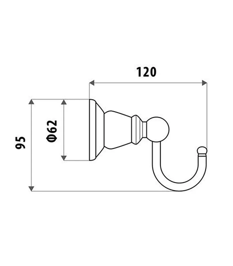 Noosa Chrome Robe Hook