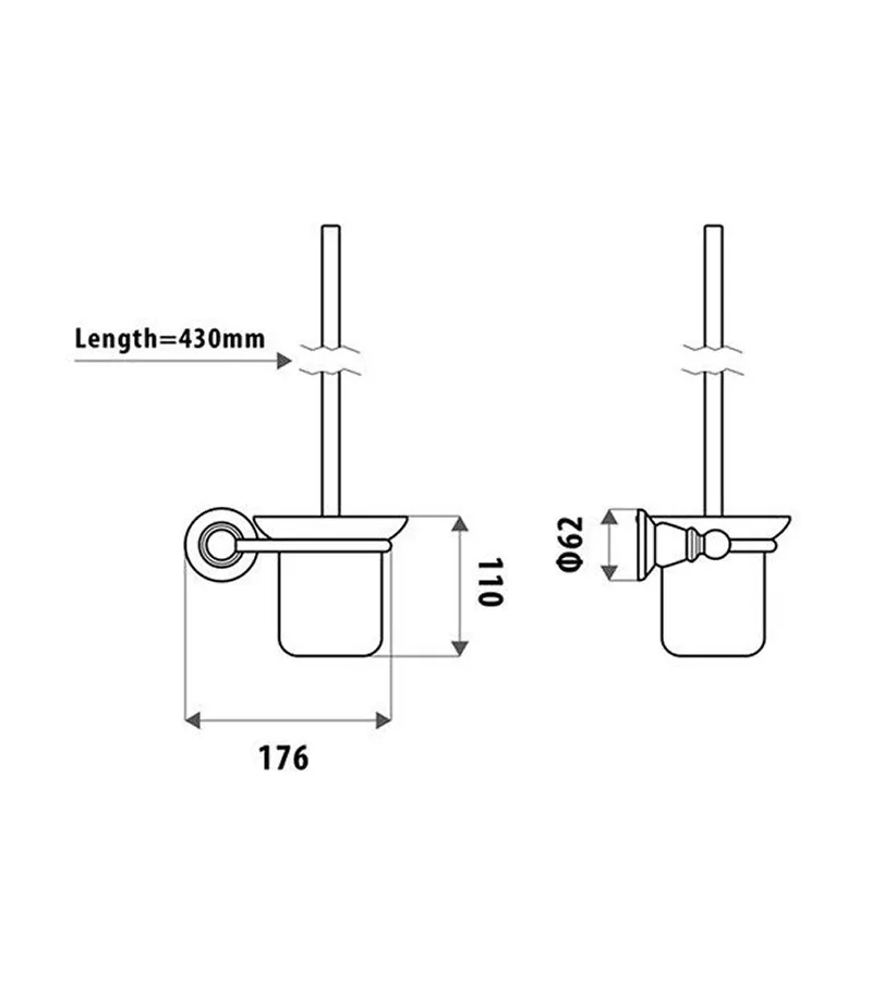 Noosa Chrome Toilet Brush