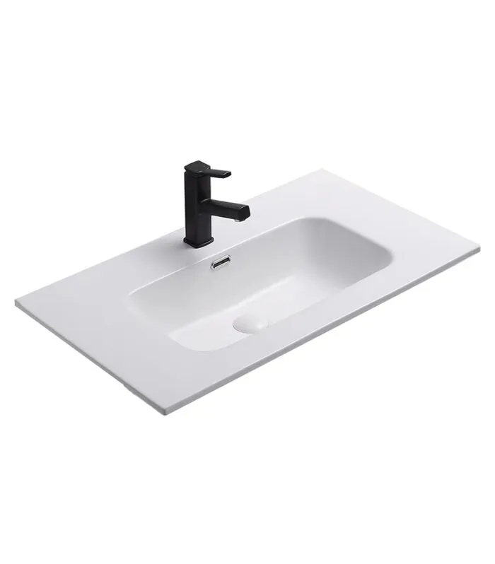 Olivia Matt White Ceramic Vanity Top OMW600/750/900