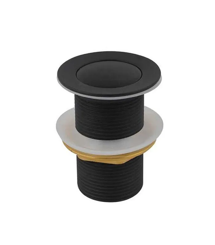 Aqua 32/40mm Pop Up Basin Waste With No Overflow - Matt Black
