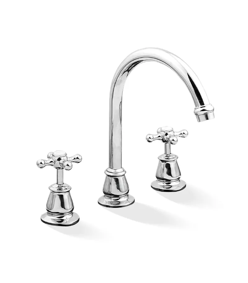Noosa Heritage Hob Sink Tap Set - Chrome