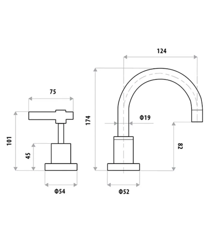 Specification For Sabin Lever Basin Tap Set