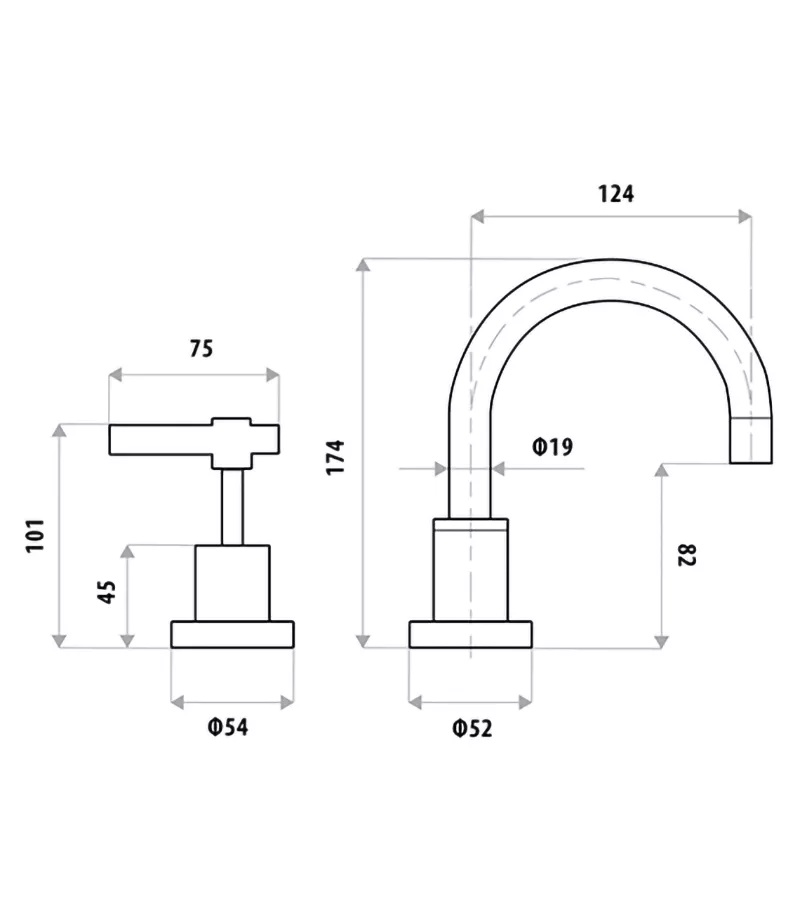 Specification For Sabin Lever Basin Tap Set