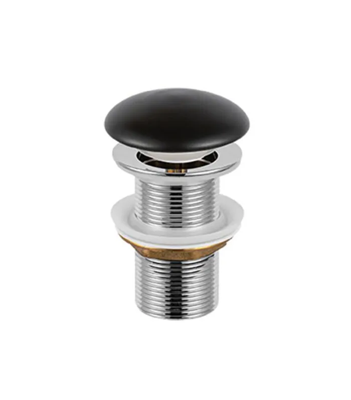 32mm Ceramic Top Pop Up Waste Non Overflow - Matt Black