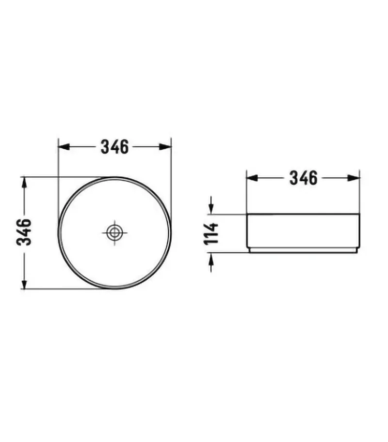 Cove Round Above Counter Basin Specification