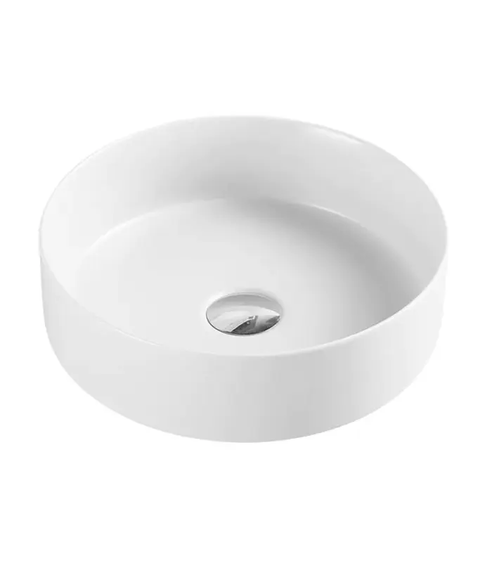 Cove Matt White Round Above Counter Ceramic Basin