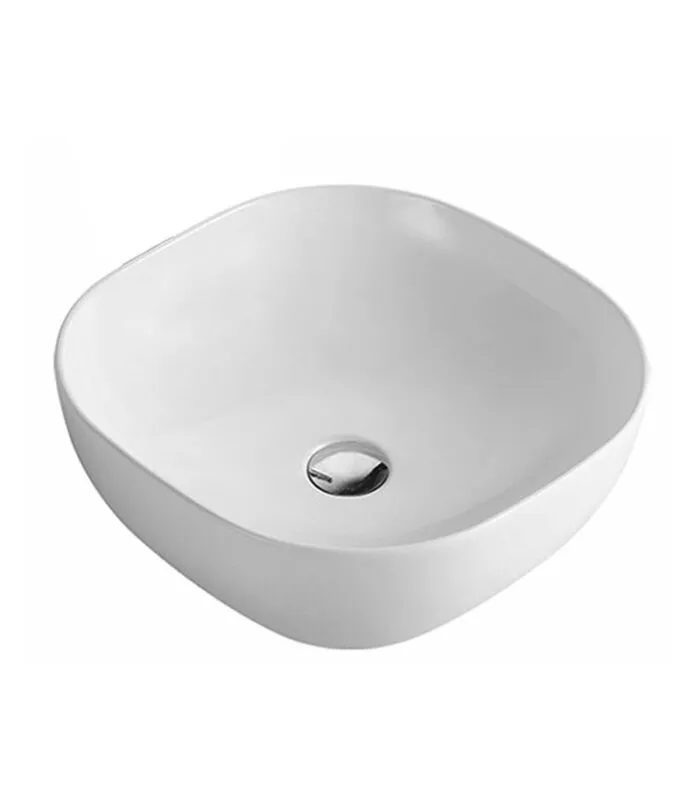 Cove Gloss White Curved Above Counter Ceramic Basin