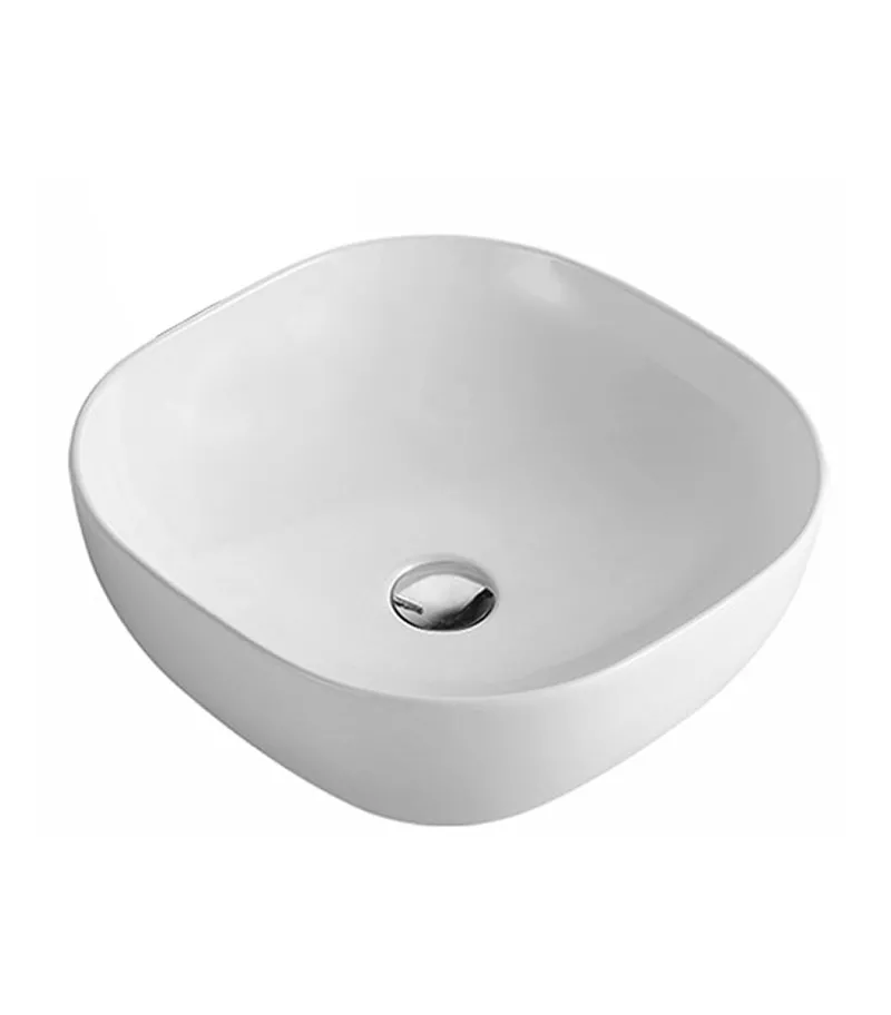 Cove Gloss White Curved Above Counter Ceramic Basin