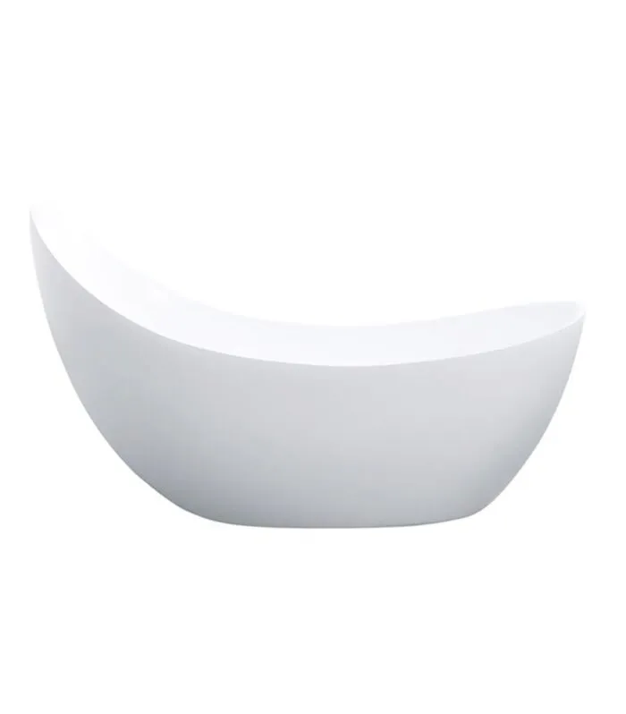 Posh Highback Freestanding Bathtub - Matt White