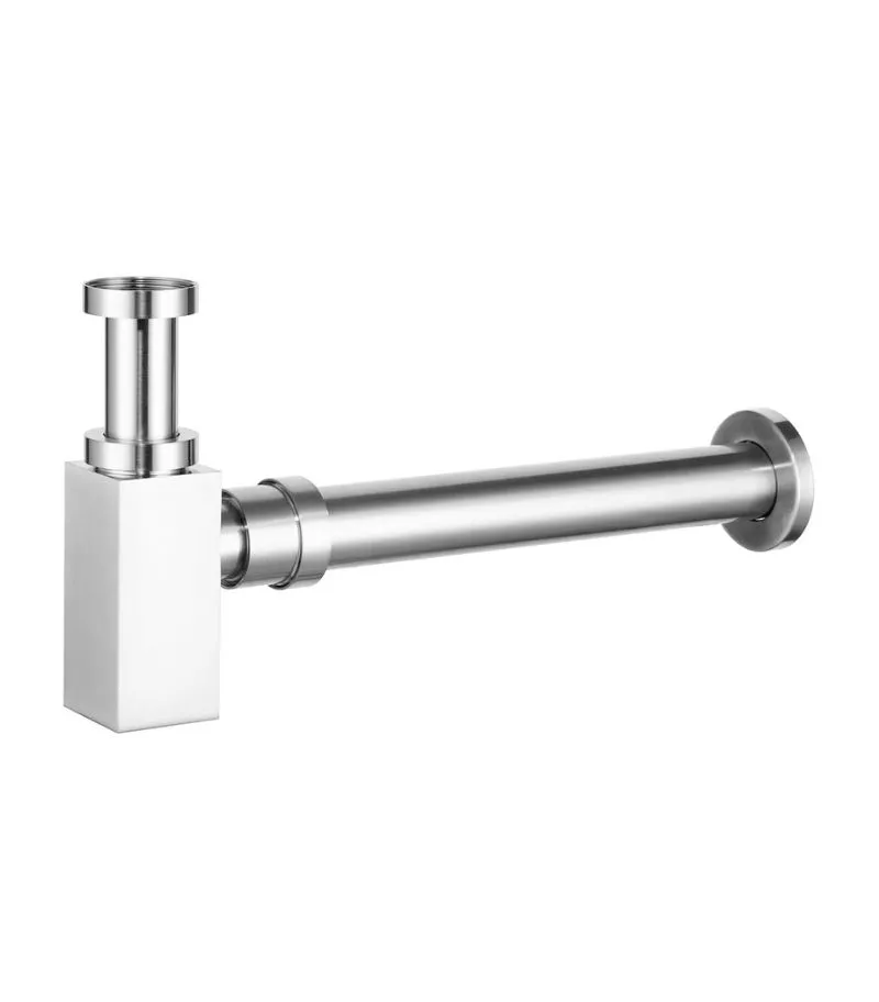 Reno Square Bottle Trap 40mm - Chrome