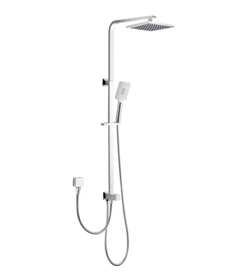 Eden Dual Hose Twin Shower on Rail – Chrome