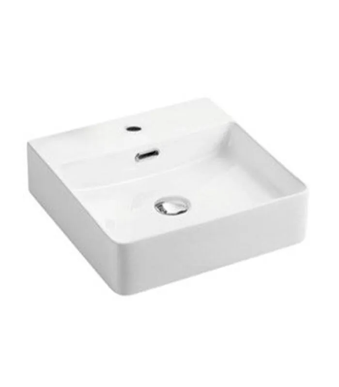 500 x 420 x 120mm Gloss White Ceramic Rectangle Wall Hung Basin