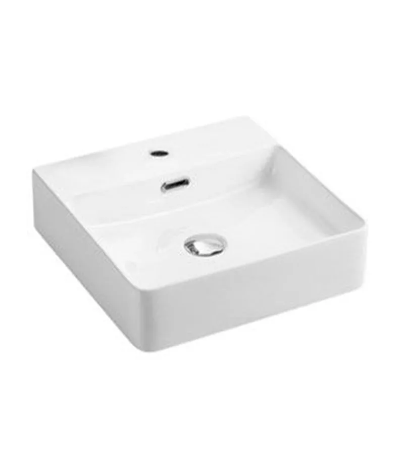 500 x 420 x 120mm Gloss White Ceramic Rectangle Wall Hung Basin