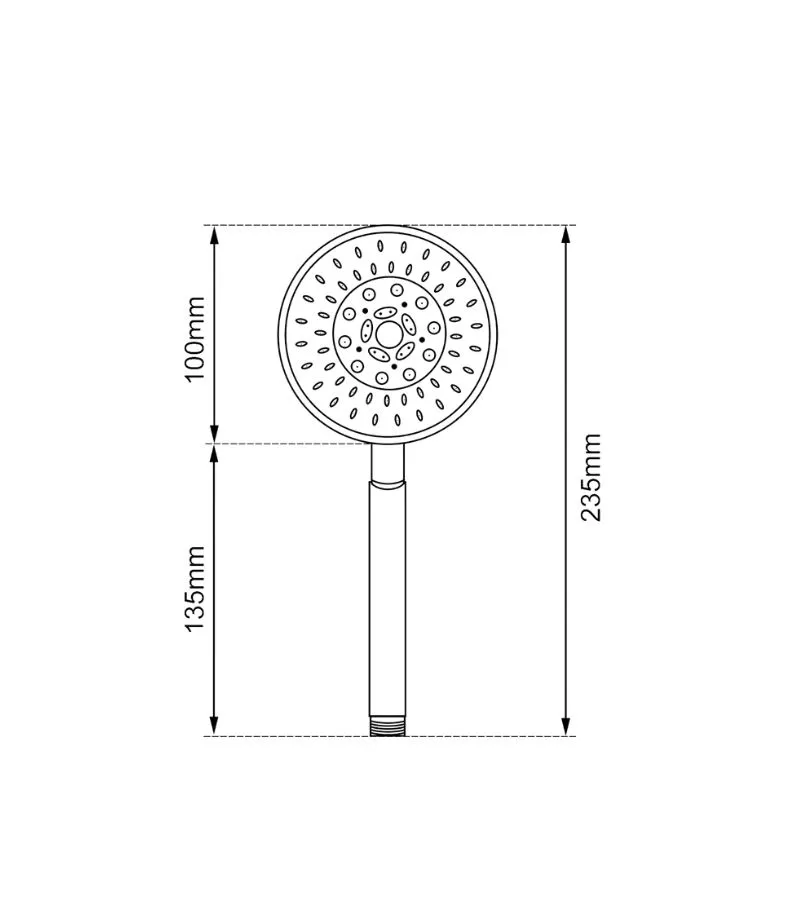 Lucid 5-Function Handheld Shower Head - Specification