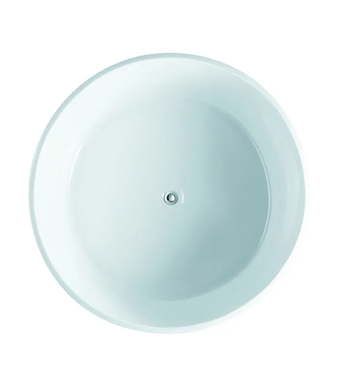 1350X1350X620mm Sphere Gloss White Freestanding Bathtub Topview