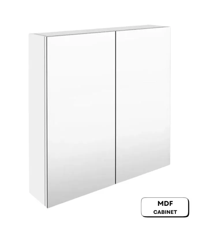 Reno 750mm Pencil Edge Gloss White MDF Shaving Cabinet