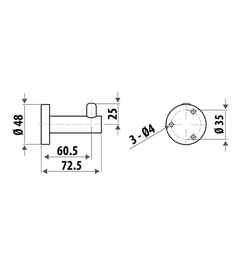 Elle Stainless Steel Robe Hook