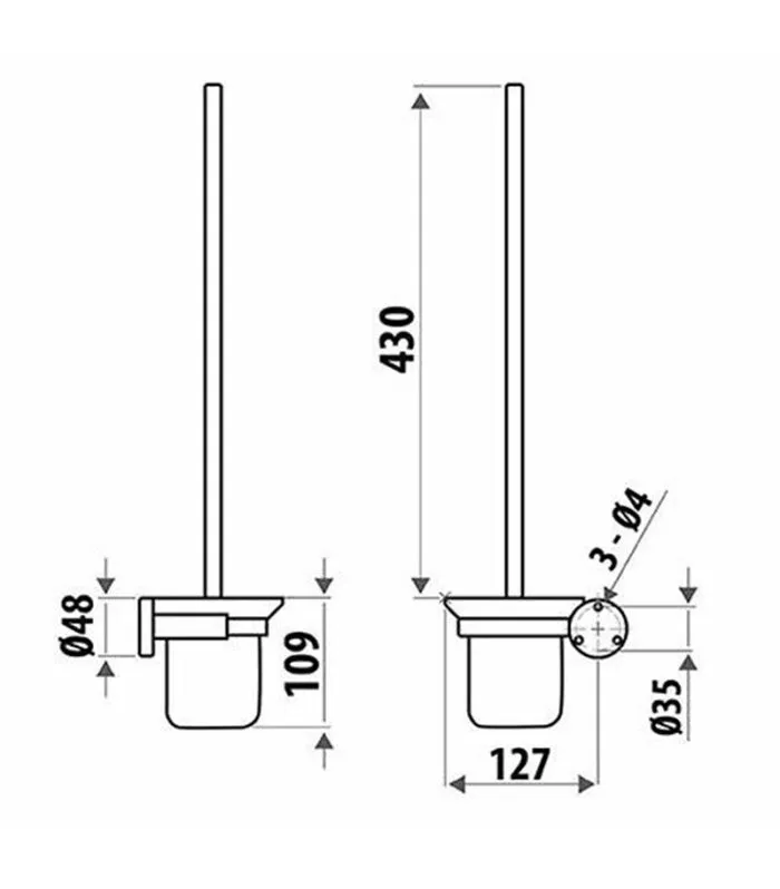 Elle Stainless Steel Toilet Brush