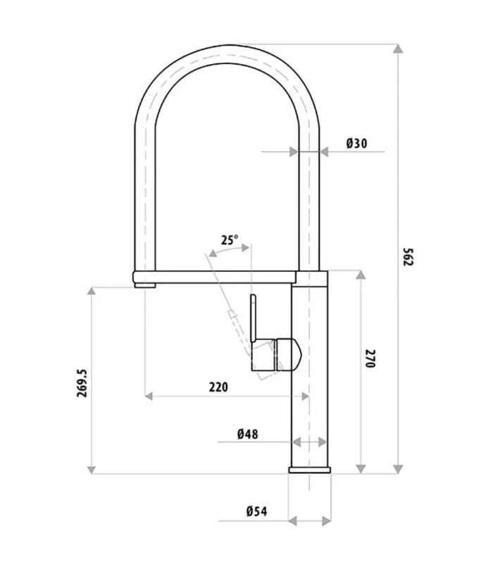 Elle Stainless Steel Elite Sink Mixer
