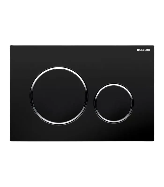 Geberit Sigma Dual Flush Push Plate – Sigma20KM | Black & Chrome