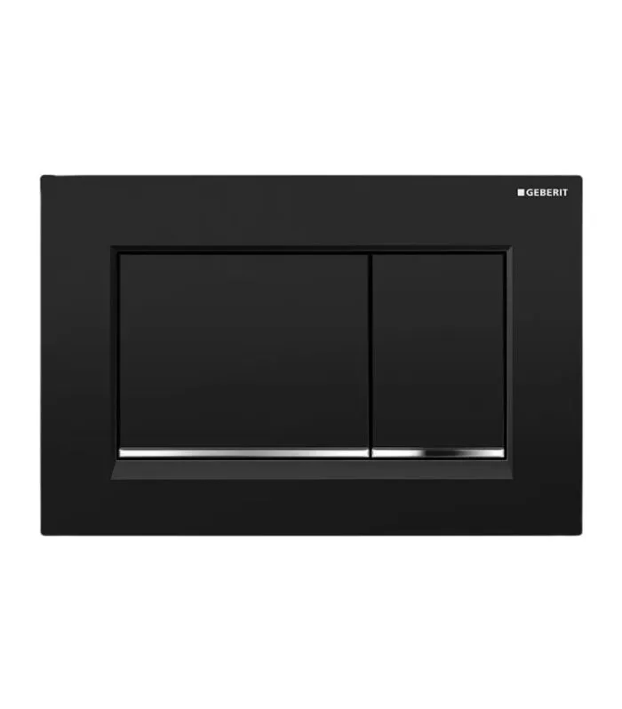 Geberit Sigma Dual Flush Push Plate – Sigma30KM | Matte Black & Chrome
