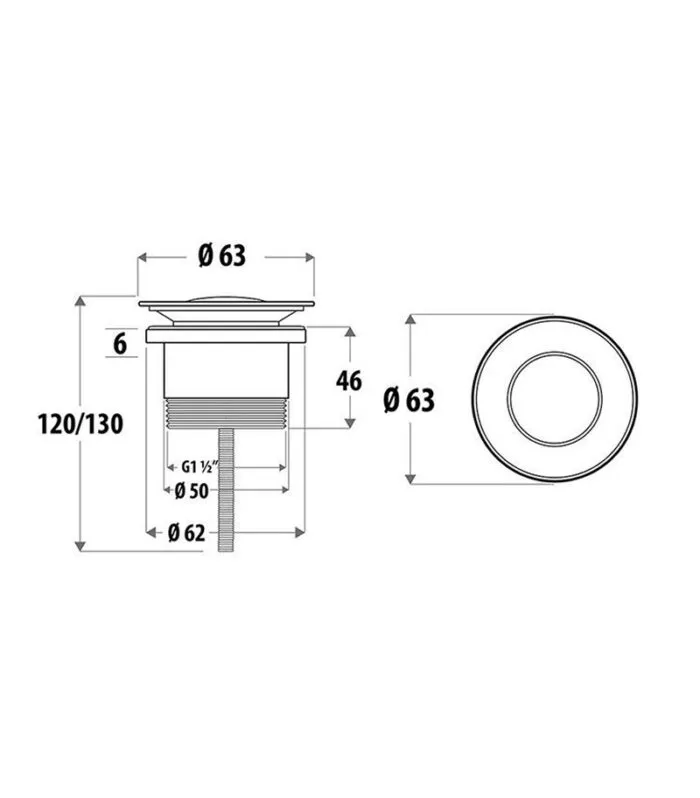 Specification For Universal Pop Up Waste