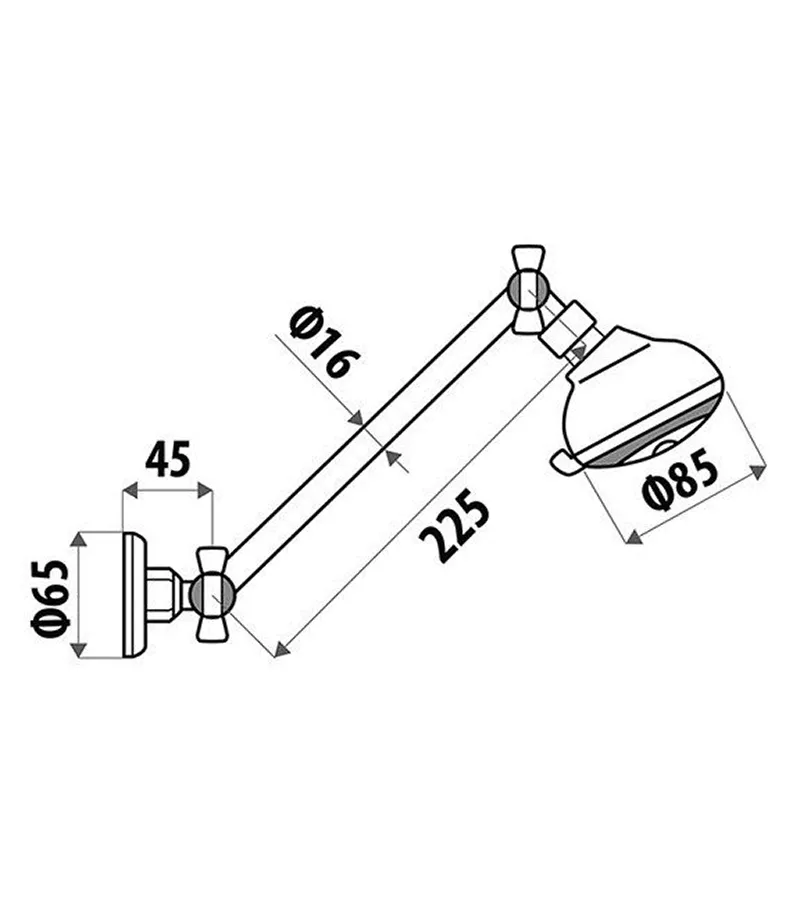 3 Function ‘UFO’ Shower Head On All Directional Arm