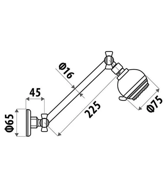 3 Function ‘SAT’ Shower Head On All Directional Arm
