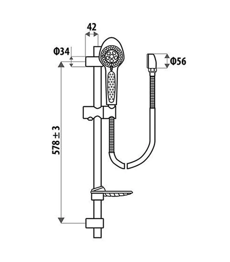 Elle Cobra Hand Shower Rail