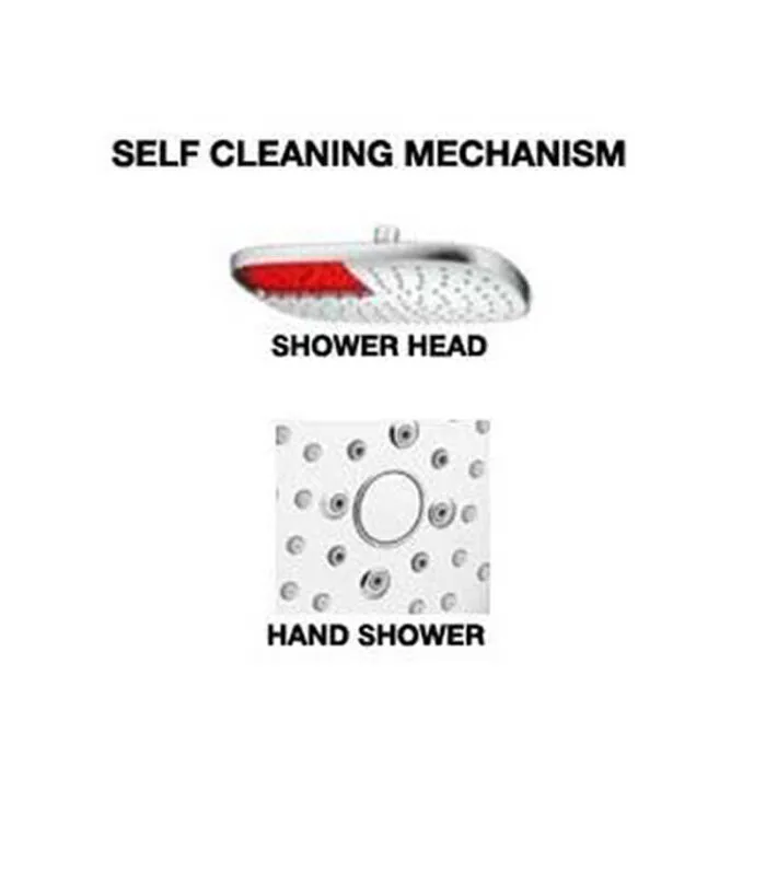 Huntingwood Self Cleaning Chrome Twin Shower No Rail