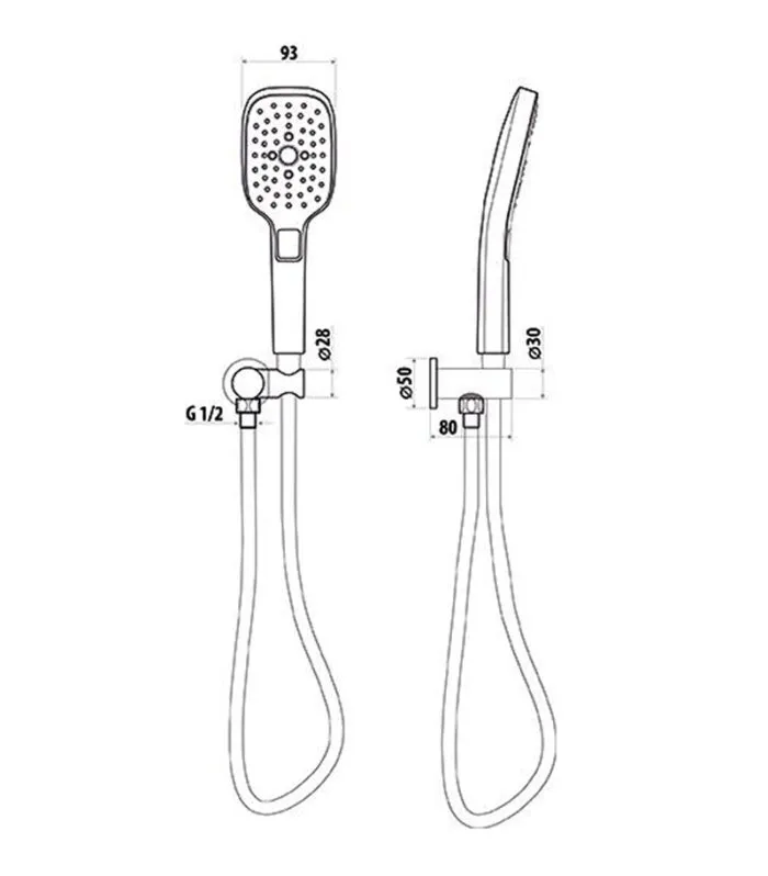 Specification For Huntingwood Self Cleaning Hand Shower