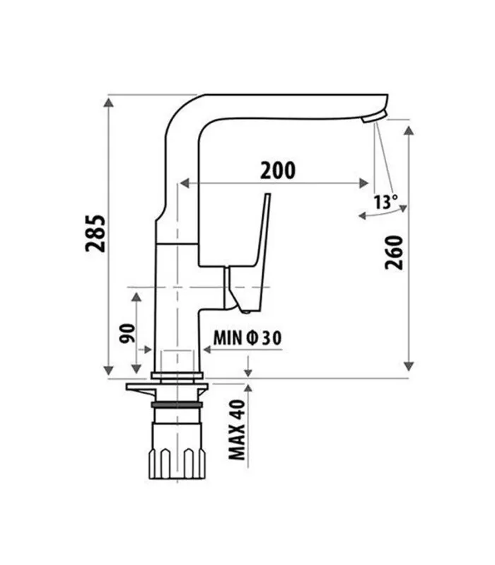 Liberty Sink Mixer - Specification