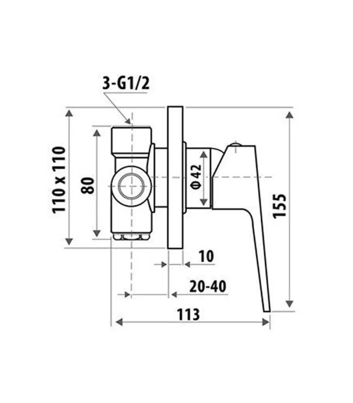 Specification For Liberty Wall Mixer