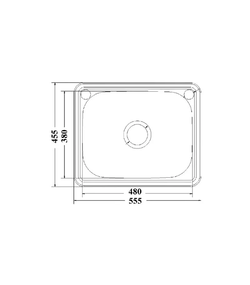 Cora 555mm Stainless Steel Laundry Sink – 35L Capacity | Specification