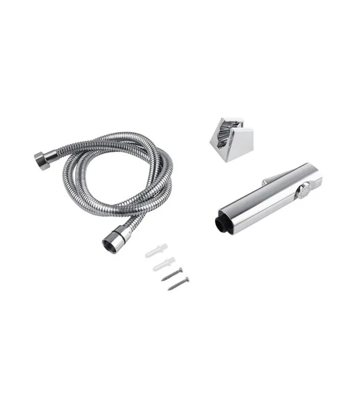 Aqua II Chrome Round Toilet Bidet Spray Kit - Parts
