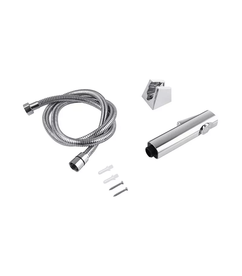 Aqua II Chrome Round Toilet Bidet Spray Kit - Parts