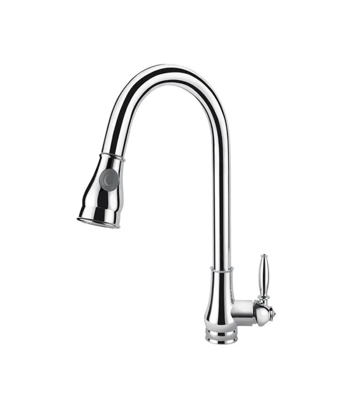 Lucid Vintage Pull-Out Goosenck Sink Mixer - Chrome