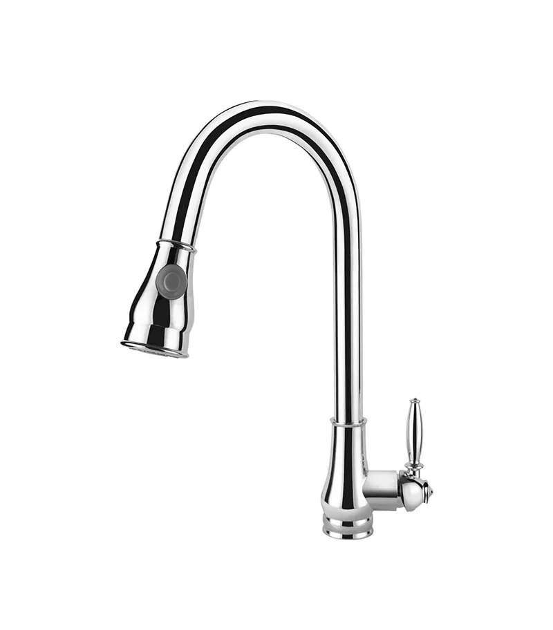 Lucid Vintage Pull-Out Goosenck Sink Mixer - Chrome